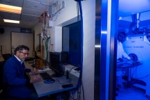 Craig Ferris working inside the MRI lab.