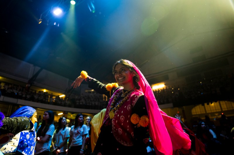 A dance group performing at Convocation.