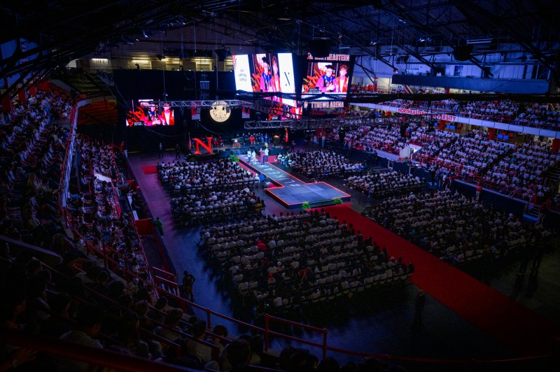 The Convocation ceremony at Matthews arena.