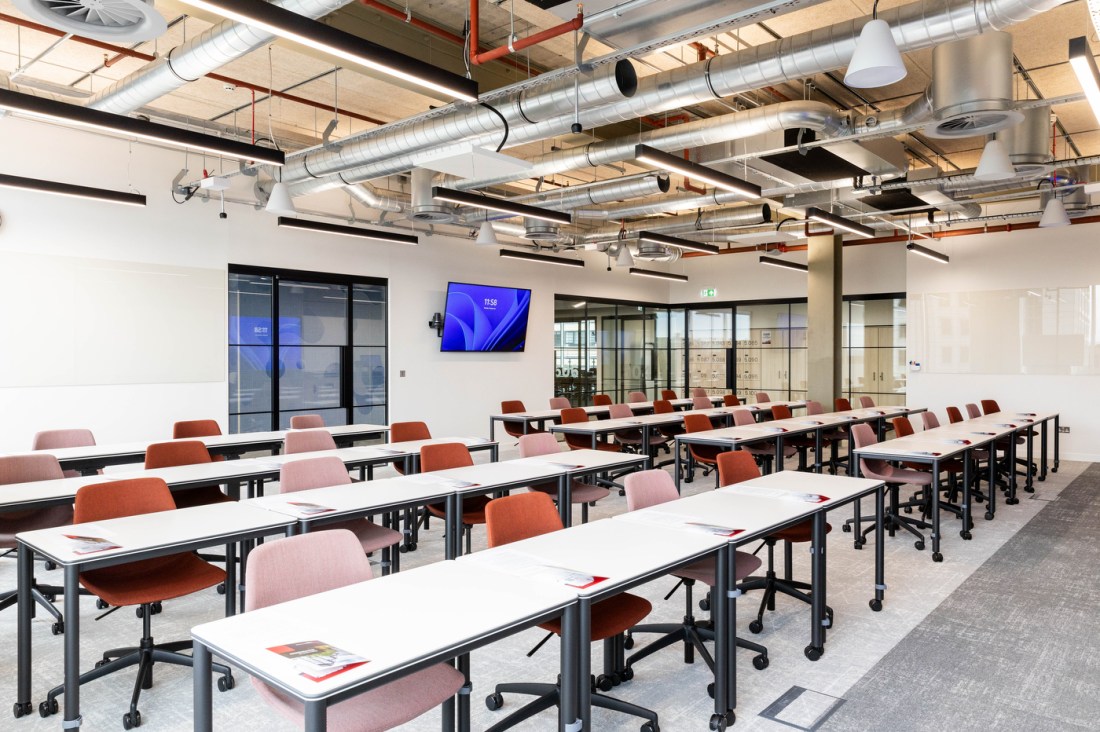 The interior of a classroom in One Portsoken.