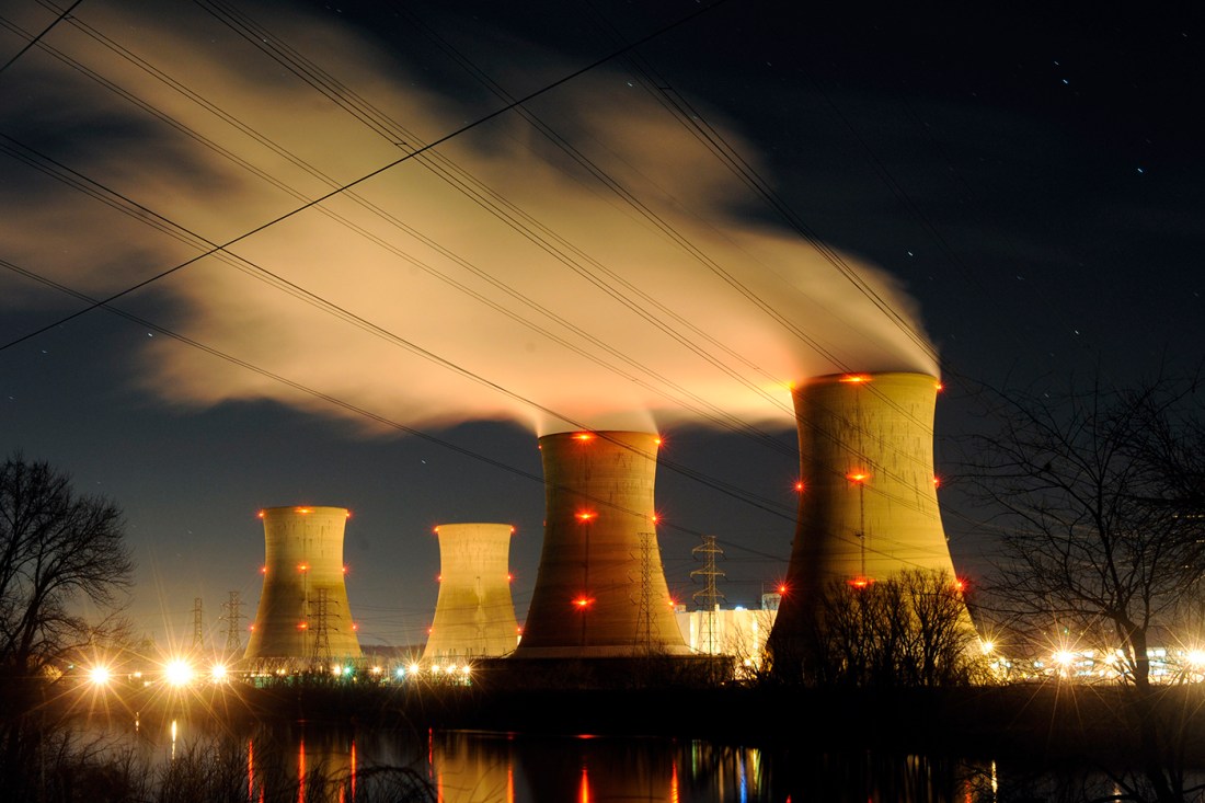 Three Mile Island nuclear station in 2011 generating electric power.