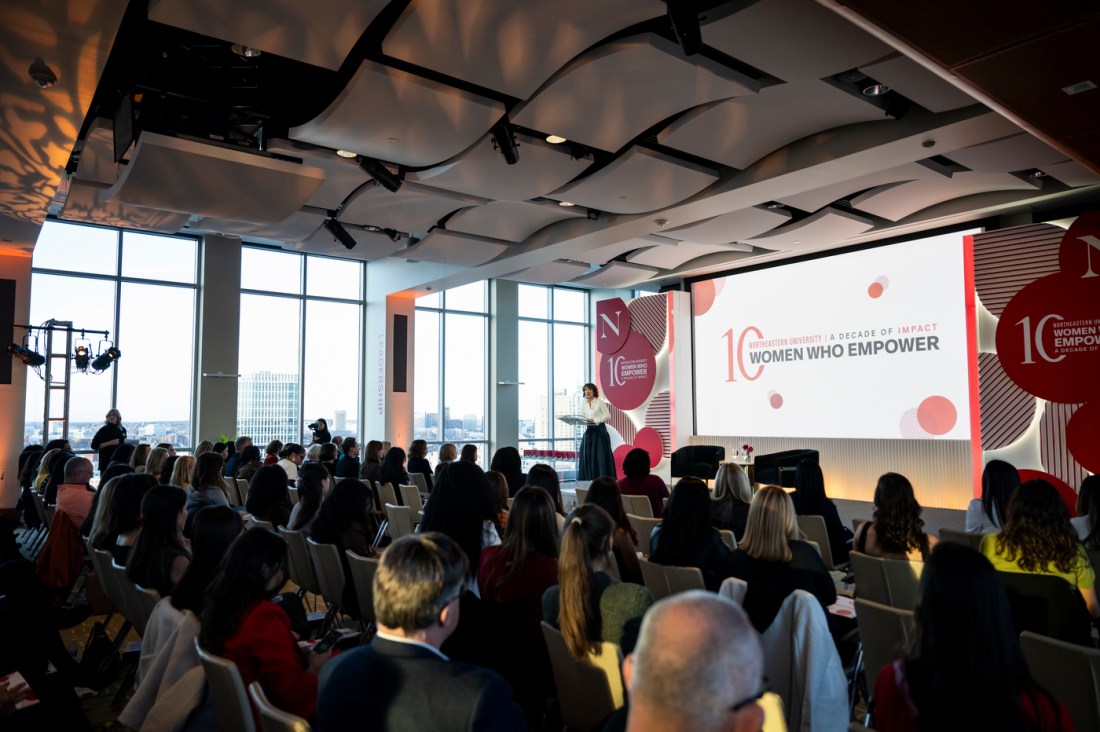 A room full of people at the Women Who Empower Awards ceremony.