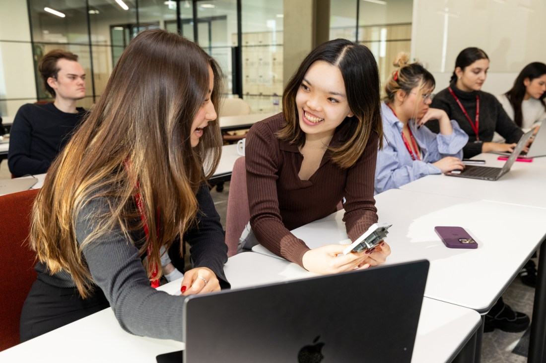 Scenes during the Impact course, held on Northeastern’s London campus.