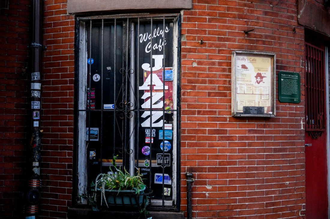 The exterior of Wally's Cafe Jazz Club.