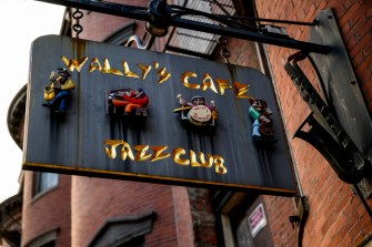 The Wallys Cafe Jazz Club sign.