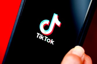 TikTok app on an iPhone.