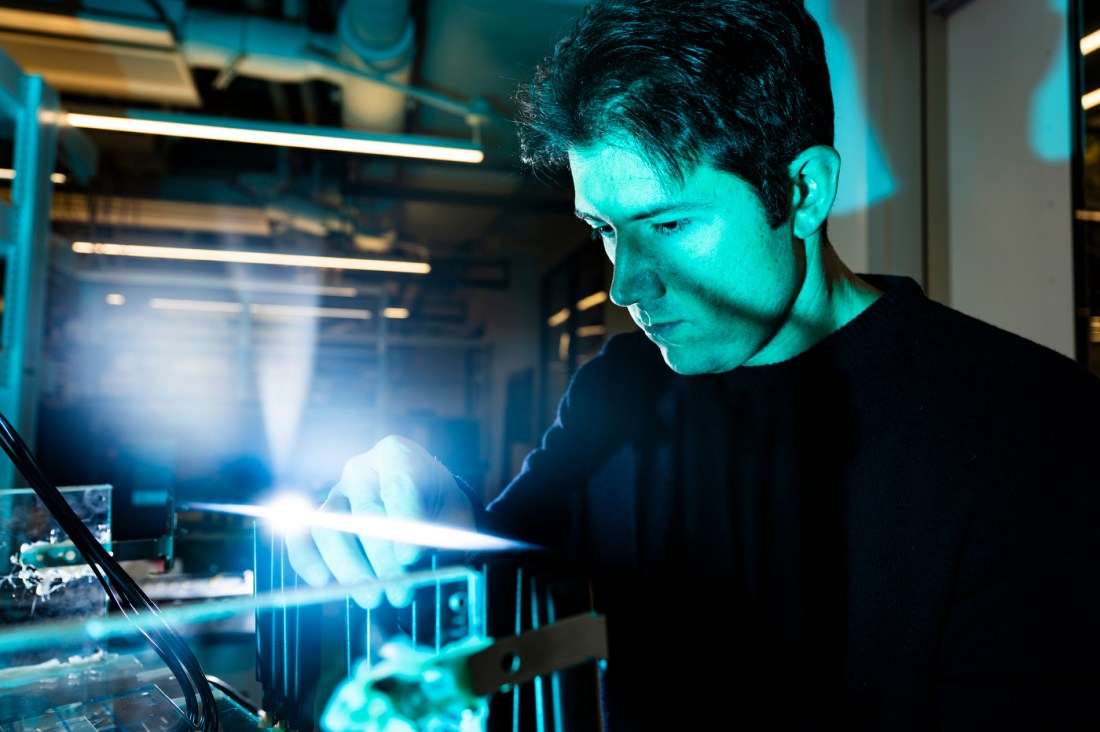 Francesco Restuccia working in a lab. 