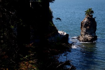 People walking along Vancouver's seawall.