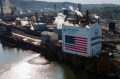 The US Steel plant in Pennsylvania seen from above.