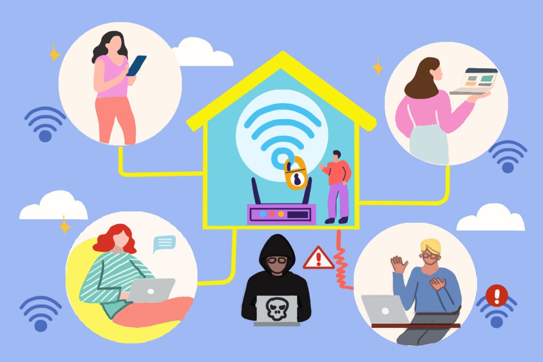 Secure Wi-Fi network illustration