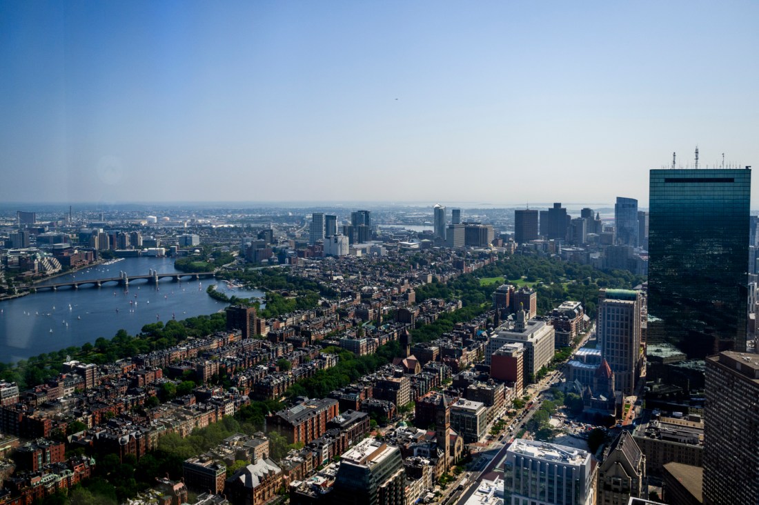 A view of the Boston skyline from the Prudential building.