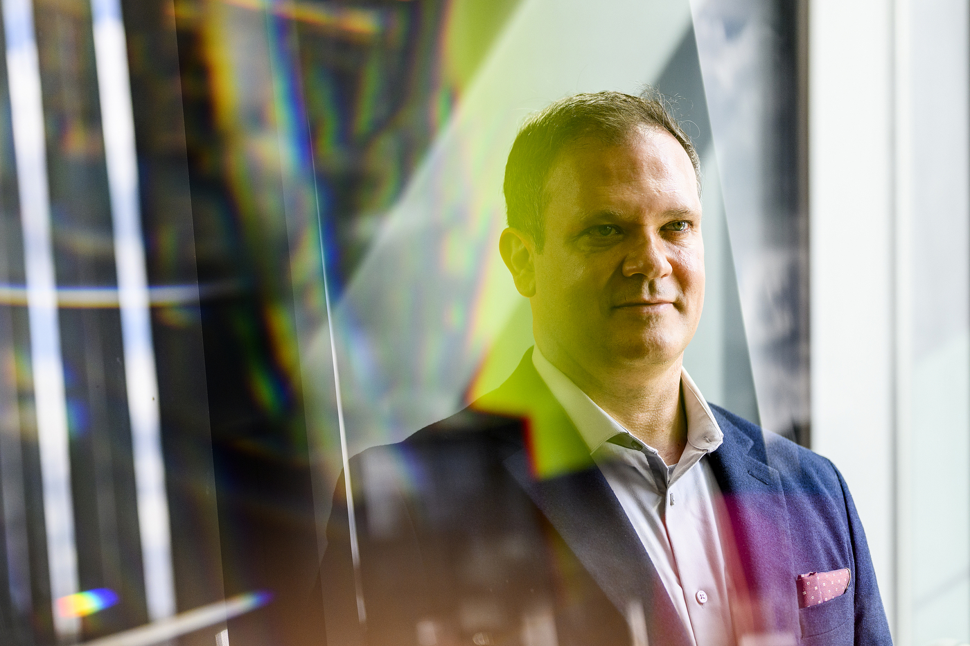 A person poses for a portrait.