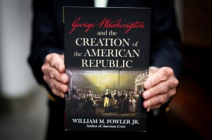 The book cover to a new book, entitled "George Washington and the Creation of the American Republic."