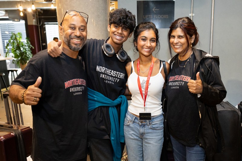 Students move in on the London campus.
