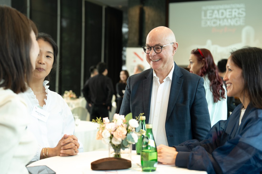 President Aoun speaks to event attendees. 