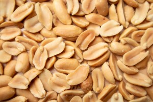 A close-up of peanuts.