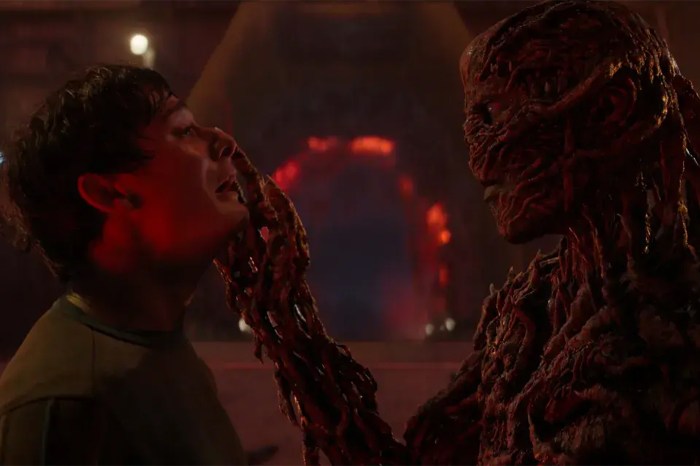 Vecna, the nightmarish looking villain of "Stranger Things," tortures the young protagonist Will.
