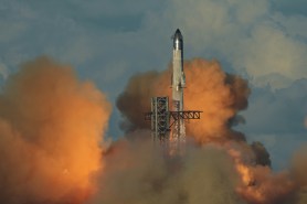 SpaceX’s mega rocket Starship makes a test flight from Starbase, Texas.