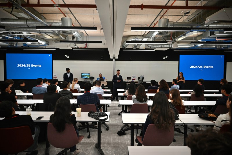 A classroom full of university students