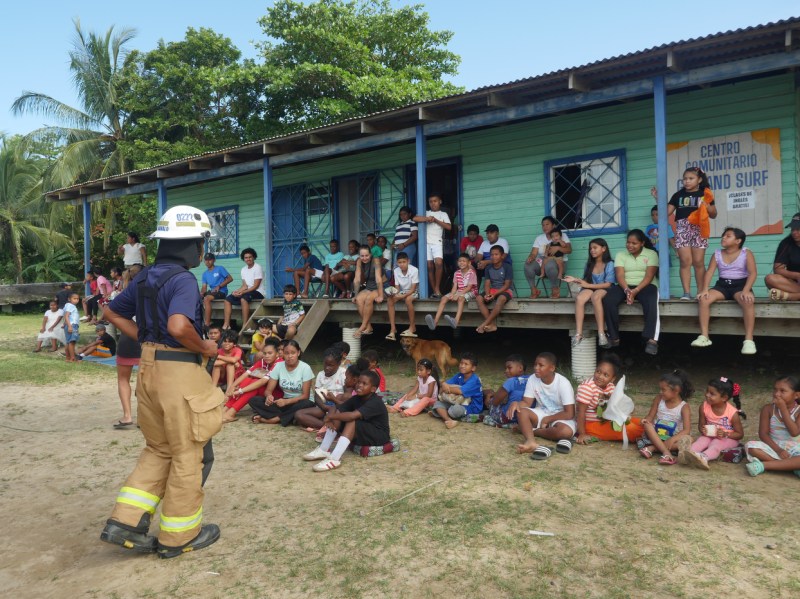 Students at an after school program at Give and Surf in Bocas Del Toro, Panama