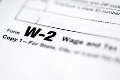 A W-2 tax form.