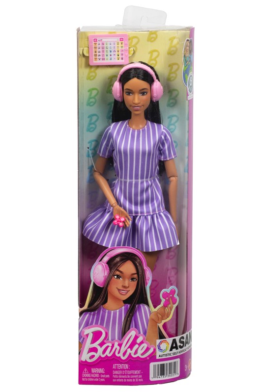 Autistic Barbie in the packaging