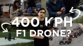 A thumbnail that shows several screen captures of engineers working on a high-powered drone. In the middle a student poses with a drone. Overlaid on top is the text '400 KPH F1 DRONE?'