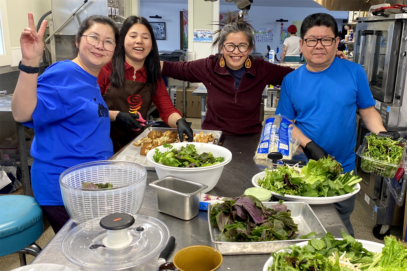 Participants at AAC Family Camp prepare food