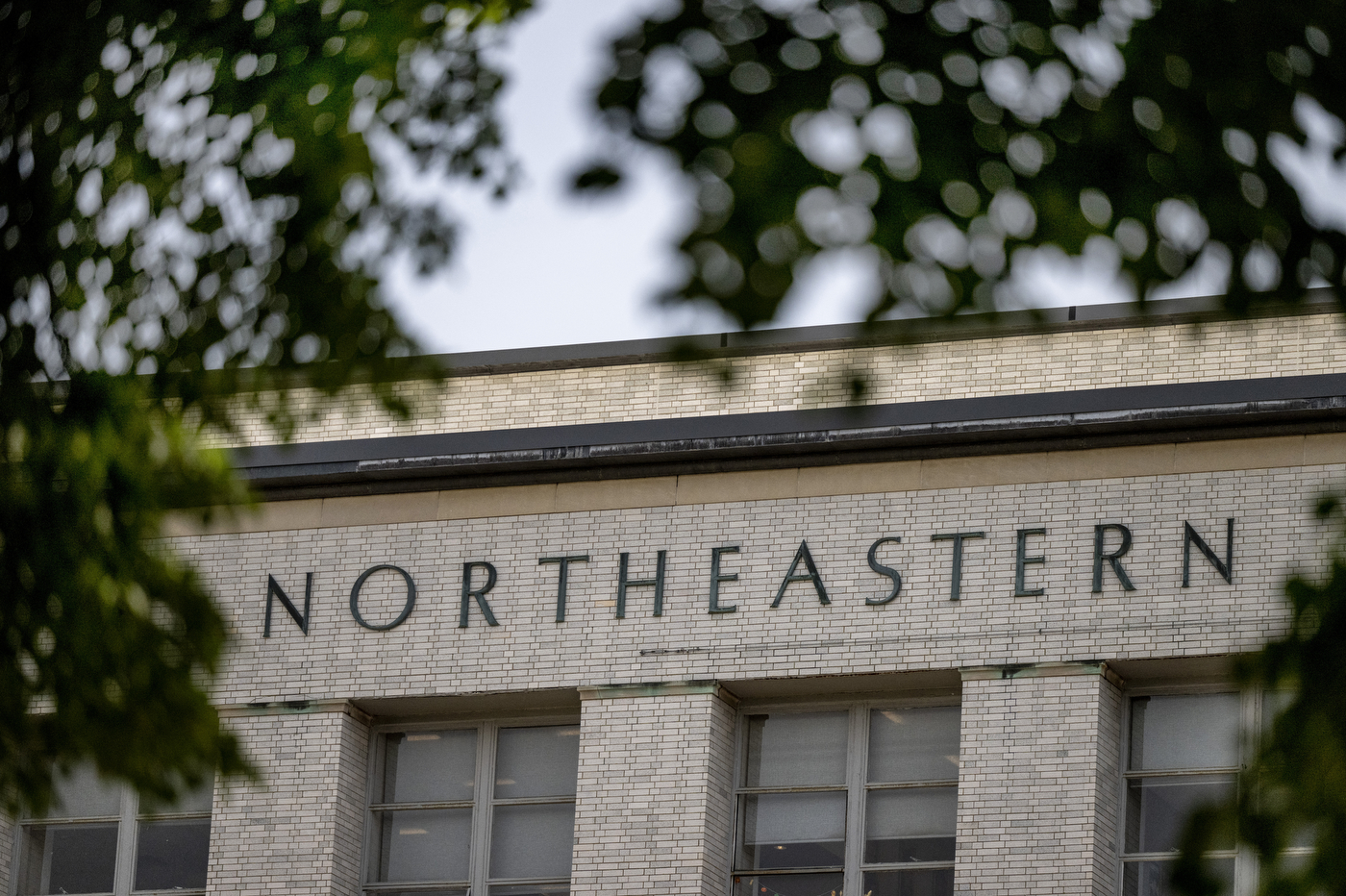An exterior shot of a Northeastern building.