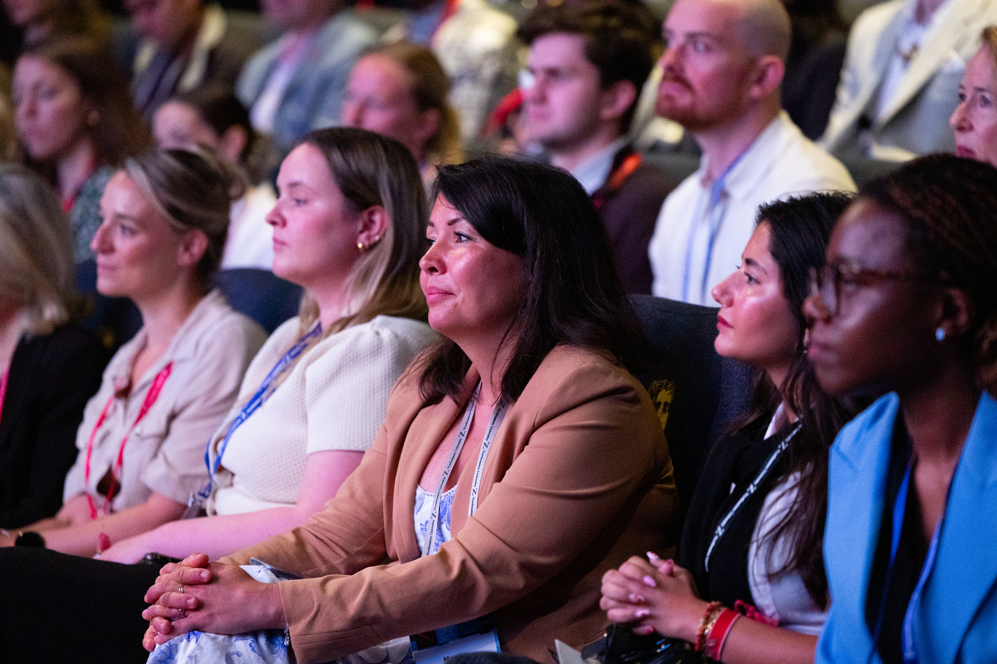 Attendees listening during a session at the Northeastern Global Leadership Summit in London.